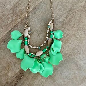 Green ☘️ statement necklace